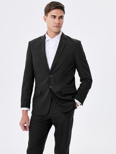 Mens Suits Classic fit 2 Piece 2 Button Formal Tuxedo Jacket Suits Pants Set for Wedding Business Prom3