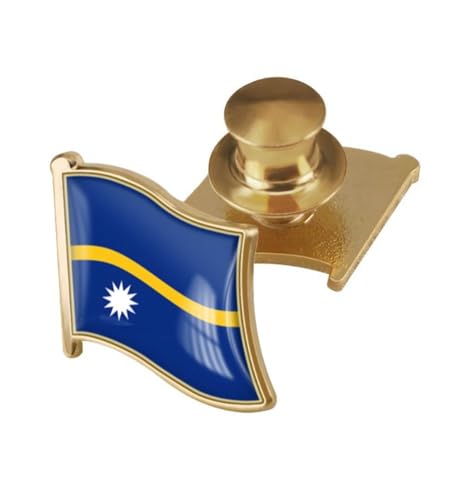Image of vmcoatdu Country Flag Backs Locking Pin Keepers Locking Clasp Pin Badge International Travel Brooch Metal Alloy Souvenir Pin 0.75x0.7 Inch Small Pin