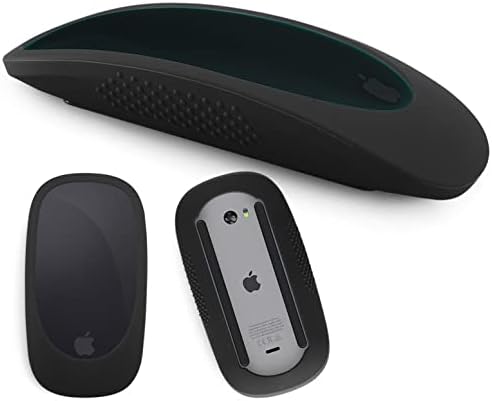 Silicone Mouse Cover for Apple Magic Mouse 2 Silicone Case Sleeve Compatible with Apple Mouse 2 Skin Anti-Drop Mouse Grip(Black)