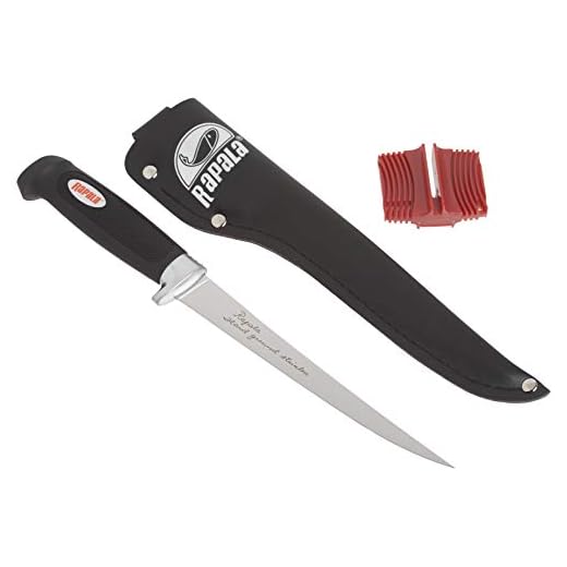 Rapala4 Soft Grip Fillet / Single Stage Sharpener / Sheath, 4-Inch