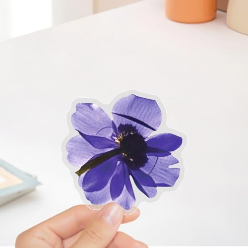 Image of 50PCS Transparent Flora Scrapbook Stickers, Flower-E | Vintage Aesthetic Flowers, Vinyl Waterproof, For Scrapbooks Travel Journal, For Water Bottles Laptop Phone