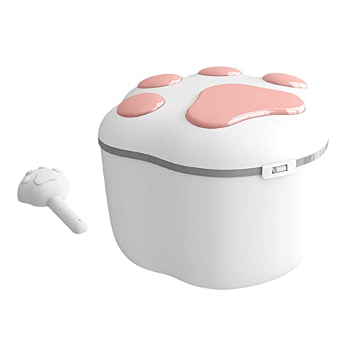 10KG 22 Lb Pet Dog Cat Food Storage Container Kitchen Cereal Rice Flour Dispenser Box with Lids Sealed Can Insect, Pink