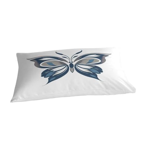 Housse de couette respirante en microfibre super douce motif papillons 3D - 5