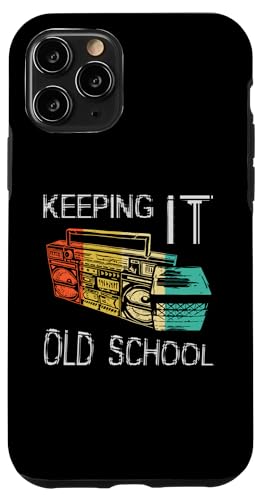 Keeping It Old School ���g���u�[���{�b�N�X 80�N�� 90�N�� �q�b�v�z�b�v�~���[�W�b�N �X�}�z�P�[�X iPhone 11 Pro �p