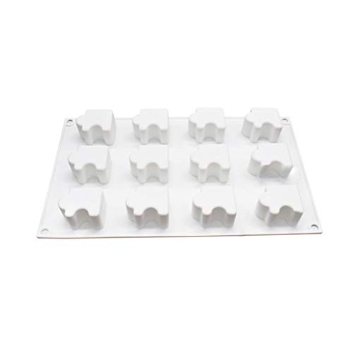 12/20 agujeros rompecabezas jabón de silicona caramelos fondant molde chocolate galletas pastel cocina horno plato