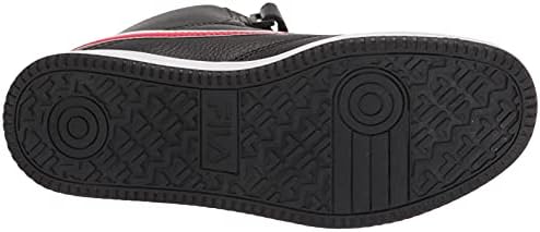 Fila Men's A-High Sneaker, Black/Red/White, 12 | Image 3