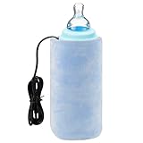 USB Babyflaschenwärmer Tasche, Milchnahrung Thermische Wärmer, Baby Flaschenwärmer, Tasche mit USB Aufladungport für Babypflege (Blau)
