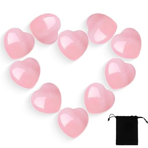 COYUN 10 Piezas Cuarzo Rosa Piedra Natural, Corazones de Cuarzo Rosa, Piedras de Cristal Rosa Adornos de Corazón, Cristales Naturales Forma de Corazón, para Mujeres Reiki Meditación Decoración | Ya disponible en tu tienda friki favorita! En mundofriki.es!