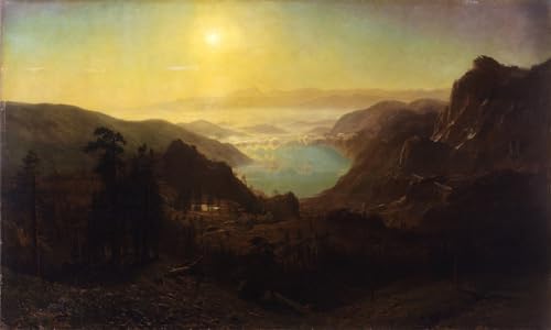 Toile Lac Donner Albert Bierstadt 60x90cm pour habiller un grand mur vide avec élégance