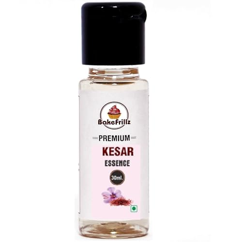 Image of Bakefrillz Food Flavour Essence for Cake Baking, Ice creams, puddings, cookies, essence for cake making, 30 ml (Kesar)