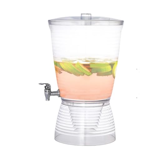 Manhegari - Dispensador de agua de 10 l con grifo para fiestas, fuente de bebidas frías - Recipiente multifunción para bebidas para el hogar, restaurante, mostrador de cocina eventos