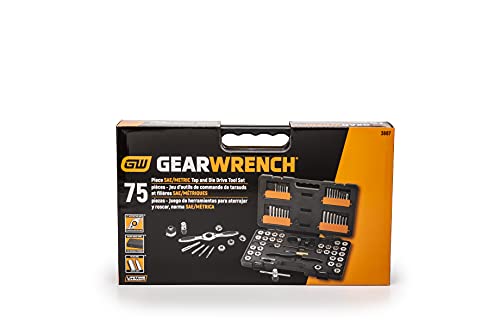 GEARWRENCH 77 Piece SAE/Metric Ratcheting Tap and Die Set -3887
