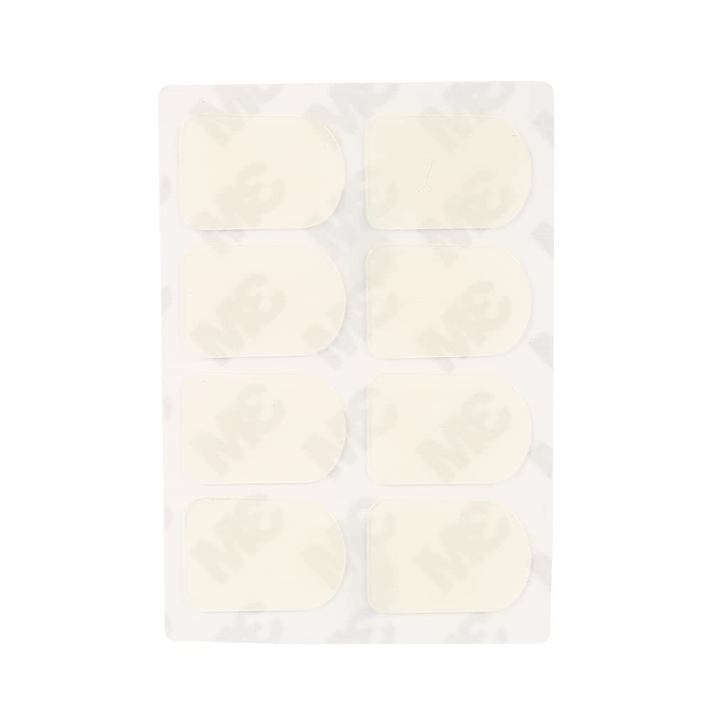 Alomejor White 8 Pcs Mouthpiece Patch Cushions Pads Alto Tenor Sax Saxophone Mouthpiece Patch Pad For Soprano Alto Tenor Saxophone Clarinet(0.3Mm Small Oval-)