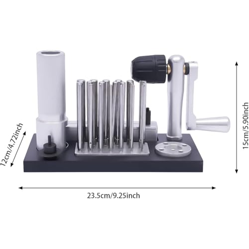 Máquina manual de trefilado para joyería con 20 mandriles ajustables de 2,5 a 12 mm 7