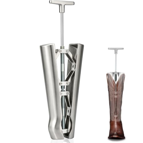 Dmzosmd Boot Calf & Shaft Stretcher Cast Aluminium Shoe Sretchers for Cowboy High Leather & Work Boots Relieves Boot Tightness on Ankle & Calf