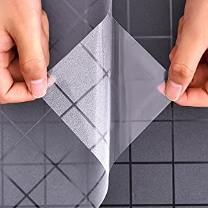 Image of HOME13 Frosted Glass Film Window Privacy Film Decoartive Window Film Heat Control Glass Sticker for Home & Office (24 x 240 Inch, Square)