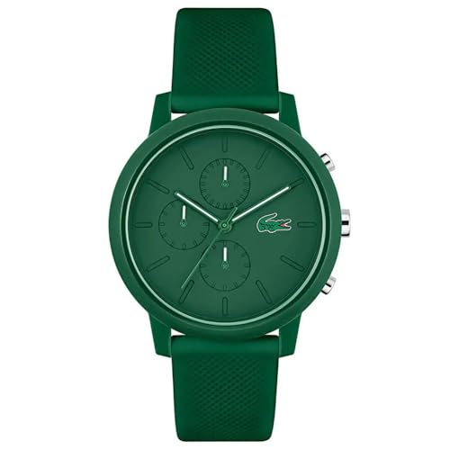 Lacoste Reloj Cronógrafo de Cuarzo para Hombre Colección LACOSTE.12.12 Chrono con Correa de Silicona Verde - 2011245