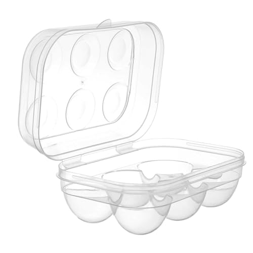 COOK CONCEPT, KB6799 - Huevera de plástico, hermética, ligera y resistente, fácil de limpiar, ideal para almacenar, 6 huevos, color transparente