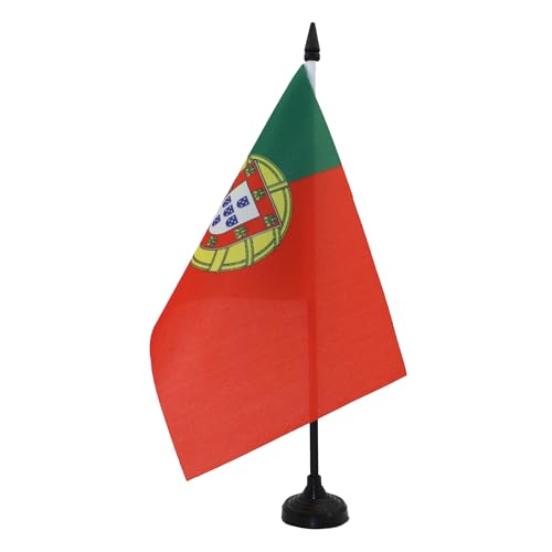 Bandeira de mesa de portugal, 21 x 14 cm, bandeira de despacho PORTUGUESA, 14 x 21 cm, AZ FLAG