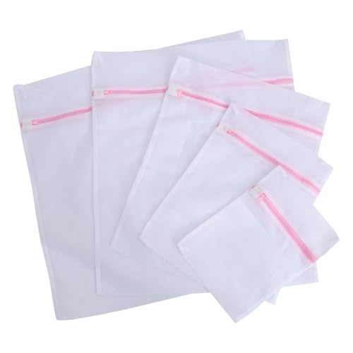 Toyvian Bolsas de Malla para Lavandería, 5 Tamaños para Ropa Interior y Sujetadores, Cremallera para Proteger Prendas Delicadas en Lavadora y Durante Viajes