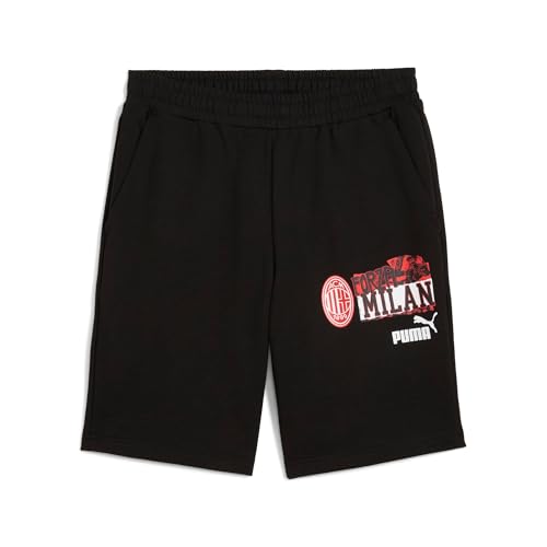 A.C. Milan - Pantalones Cortos ftblNRGY para Adulto, Pantalones Cortos de fútbol y Entrenamiento, Pantalones Deportivos, Producto Oficial, Color Negro