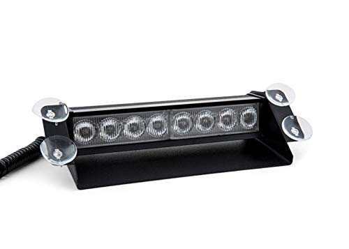 Raptors LED Technik Frontblitzer Shark 8W Scheibenblitzer für Show Cars | Scheibenblitzer 12V | Dash Light | Fake Polizei | Kennleuchte | Fake Blaulicht (Blau)