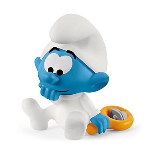 SCHLEICH 20830 Baby Smurf Pre School Smurfs Toy Figurine for children aged 3+
