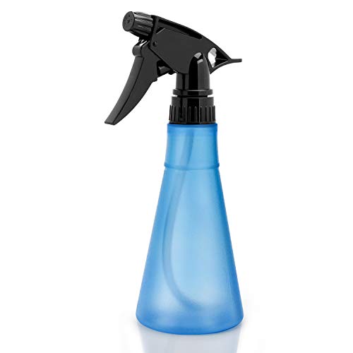 Spray Bottle with Adjustable Nozzle, Suream 10.6oz/300ml Blue Water Sprayer with Mist and Stream Mode for Curly Hair, Refillable Empty Plastic Bottle for Hair Styling, Planting, Ironing and Cleaning