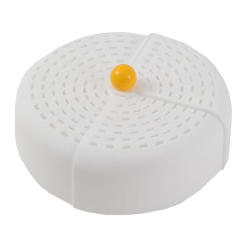 KiBcsLic Food Cover Accessories Hollowed Out with Handle Foldable Kitchen Gadget for Home, Yellow Handle