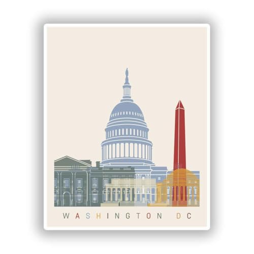 Washington DC Skyline Round Metal 0.75" Lapel Pin Hat Shirt Pin Tie Tack Pinback3