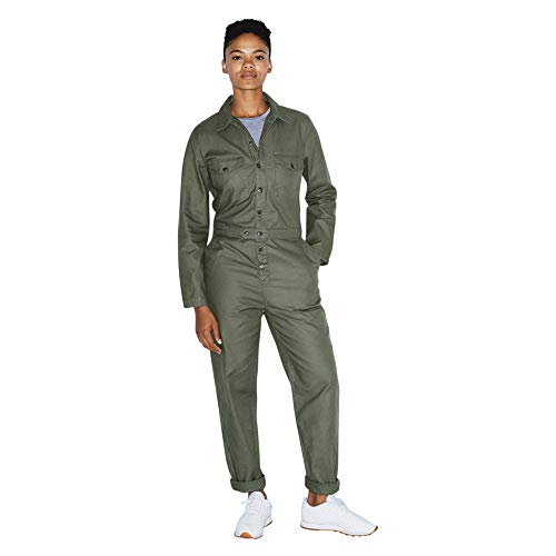 American Apparel Women s Long Sleeve Twill Coverall, Lieutenant, Small