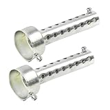 I'm so happy インナーサイレンサー インナーバッフル 汎用 消音器 バイク マフラー 2本 (ロング, 48mm)