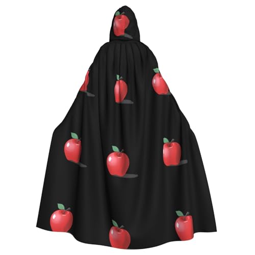 Cape à capuche adulte pour soirée déguisée et cosplay pomme rouge