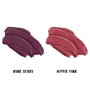 Image of Seven Seas Lips & Cheek Tint Combo Pack of 2 | Matte Natural Blush for Women | Lip Tint with Vitamin E | Nourishing Cheek Tint (Wine Berry, Hippie Pink)