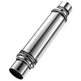 Drynochet 3 Muffler, Universal 3 In muffler- Performance Exhaust Stainless Steel Straight-Through Design for Cars and Trucks, Deep Aggressive Sound