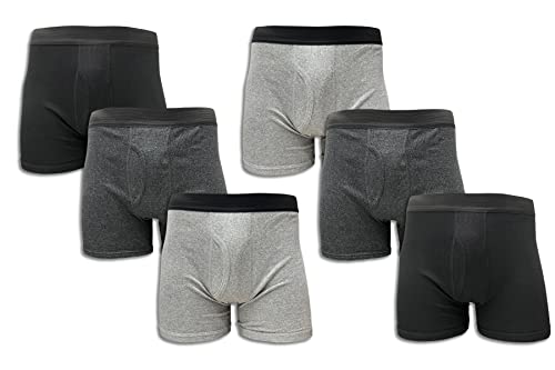 Men's Boxer Briefs Underwear, Assorted Colors - 6 Pack
