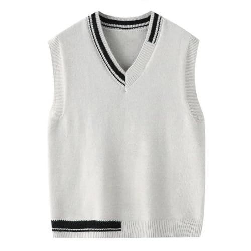 Men’S Casual Lightweight V-Neck Sweater Vest Loose Fit Sleeveless Knit Pullover2