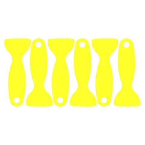 6pcs Premium Plastic Scraper Paint Scraper Putty Applicator,Yellow, for Decals, Wallpapers, Restorations, Caulks and Putties by NoBeiYi Cover