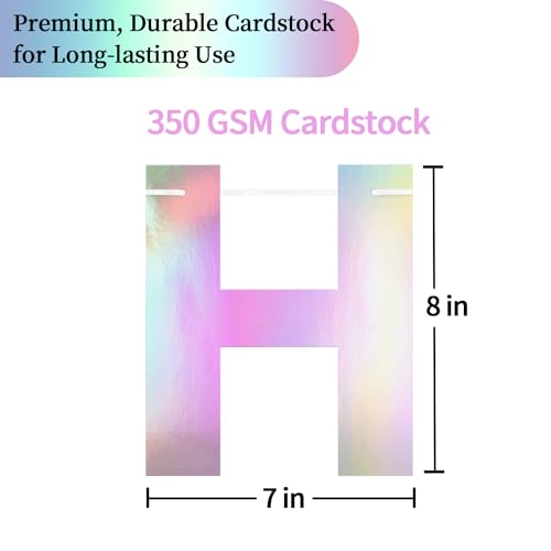 Image of Pre-Strung Happy Birthday Banner - Iridescent Party Decorations
