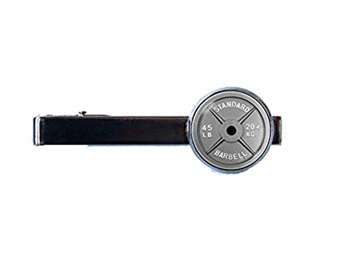 Bloody devil Barbell tie Clip Athlete Gift Workout Fitness tie Clip Barbell Jewelry Dumbbell tie Clip Sportsmen Gift Barbell tie bar Weightlifting Sportï¼ŒGift of Love