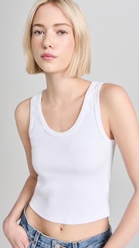 perfectwhitetee Women's Blondie Structured Rib Bra Friendly Tank2
