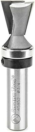 Amana Tool - 45852 Carbide Tipped Dovetail 14 Deg x 3/4 Dia x 3/4 x 1/2" Shank with Up
