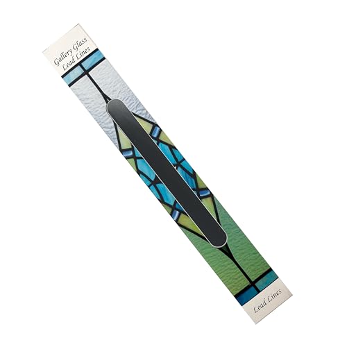YEZHET Stained Glass Instant Lead Lines - Gallery Glass Lead Lines 140ft 1/8 Thick Black