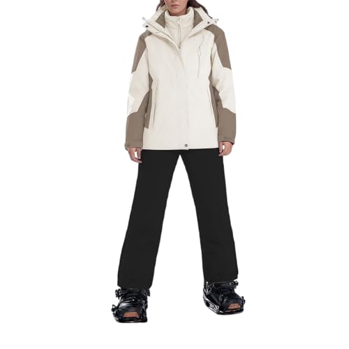Veste de ski et pantalon femme 2 pièces imperméable ensemble streetwear chic