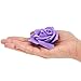 Juvale 100-Pack Purple Faux Flowers for Wedding Decor - 3-in Stemless Artificial Roses - Reusable Plastic Heads for Centerpiece Table Decorations & Crafts