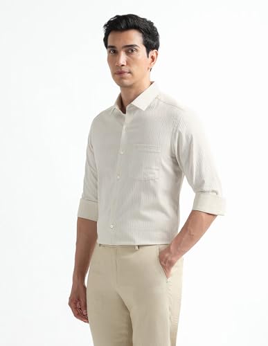 Image of Arrow Checked Slim Fit Mens Formal Shirt - Cotton, Breathable & Comfortable, Full Sleeves Shirts for Men