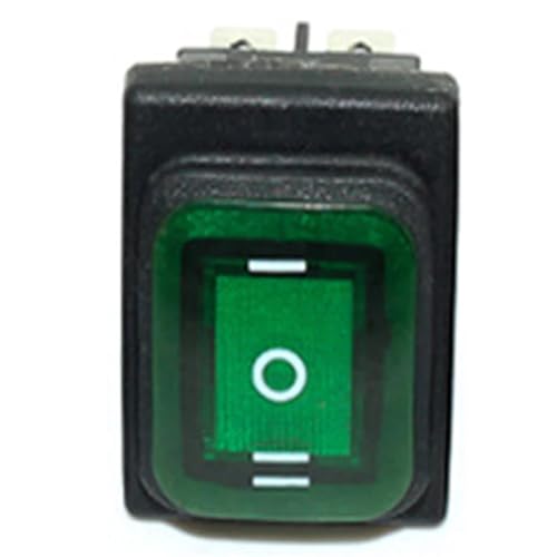 1pc 6 Pins IP67 Water Dust Proof Auto Boat Toggle Rocker Switch with LED Three-Speed Forward Reversing Switch(1 PCS Green)