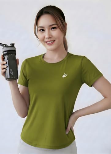 Image of Nexsus Apparels Gym T-Shirt for Women-Quick Dry Sports & Workout T-Shirt for Women, Activewear for Running, Casual & Gym Use, Available in Plus Size's