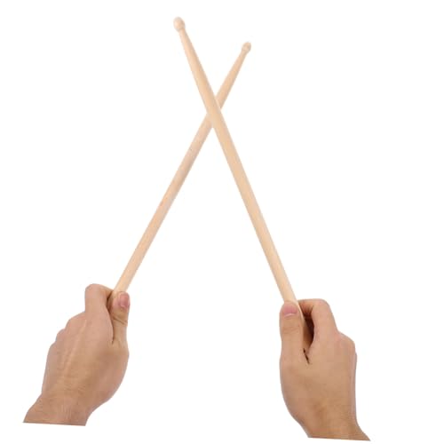 2 piezas de baquetas de madera profesionales para percusión, diseño de mango liso, para principiantes miniatura 4