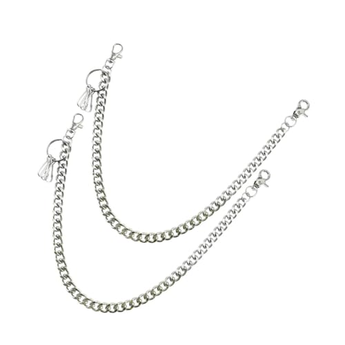 PACKOVE 2 Pcs 45cm Metal Jeans Chain for Hip Hop Goth Punk Belt Waist Chain for Women Men